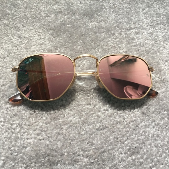ray ban hexagonal copper